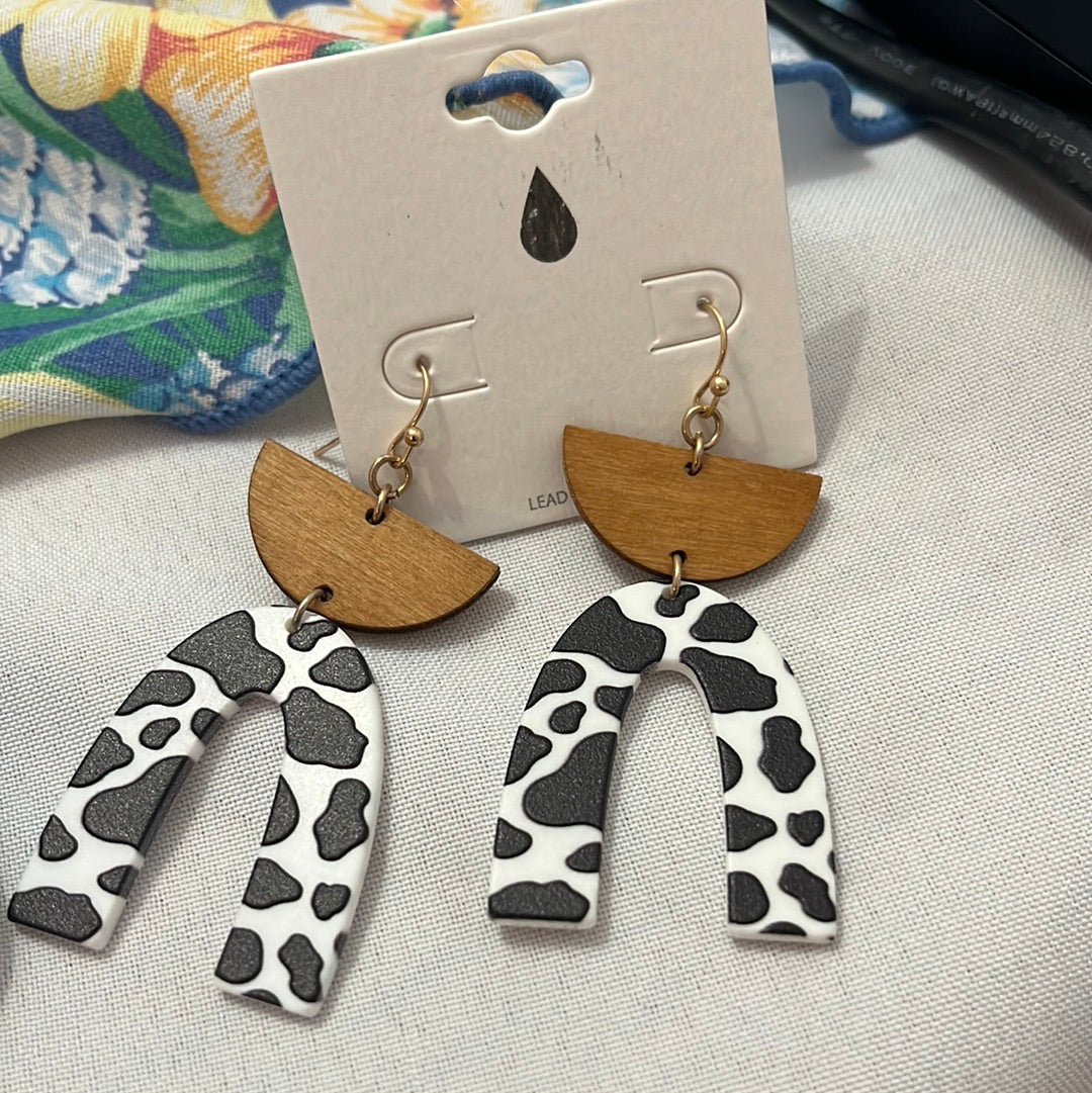 Wood Jersey earring