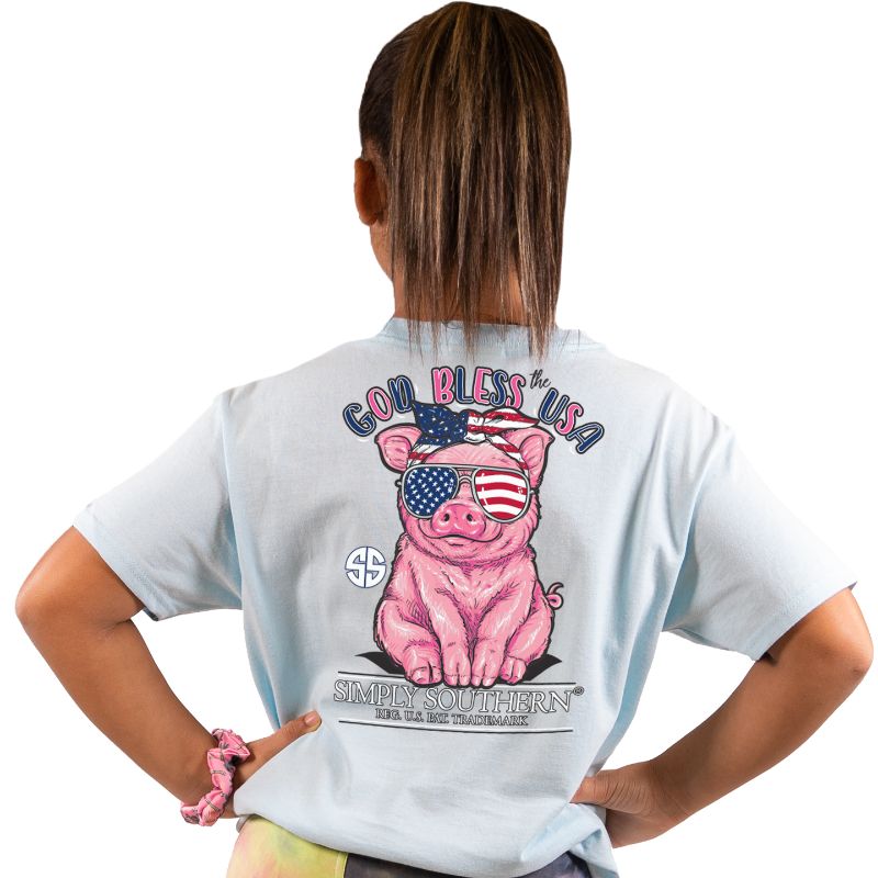 Youth Simply southern t-shirt- "usa pig