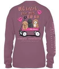 Simply Southern LS t-shirt "dog kiss"