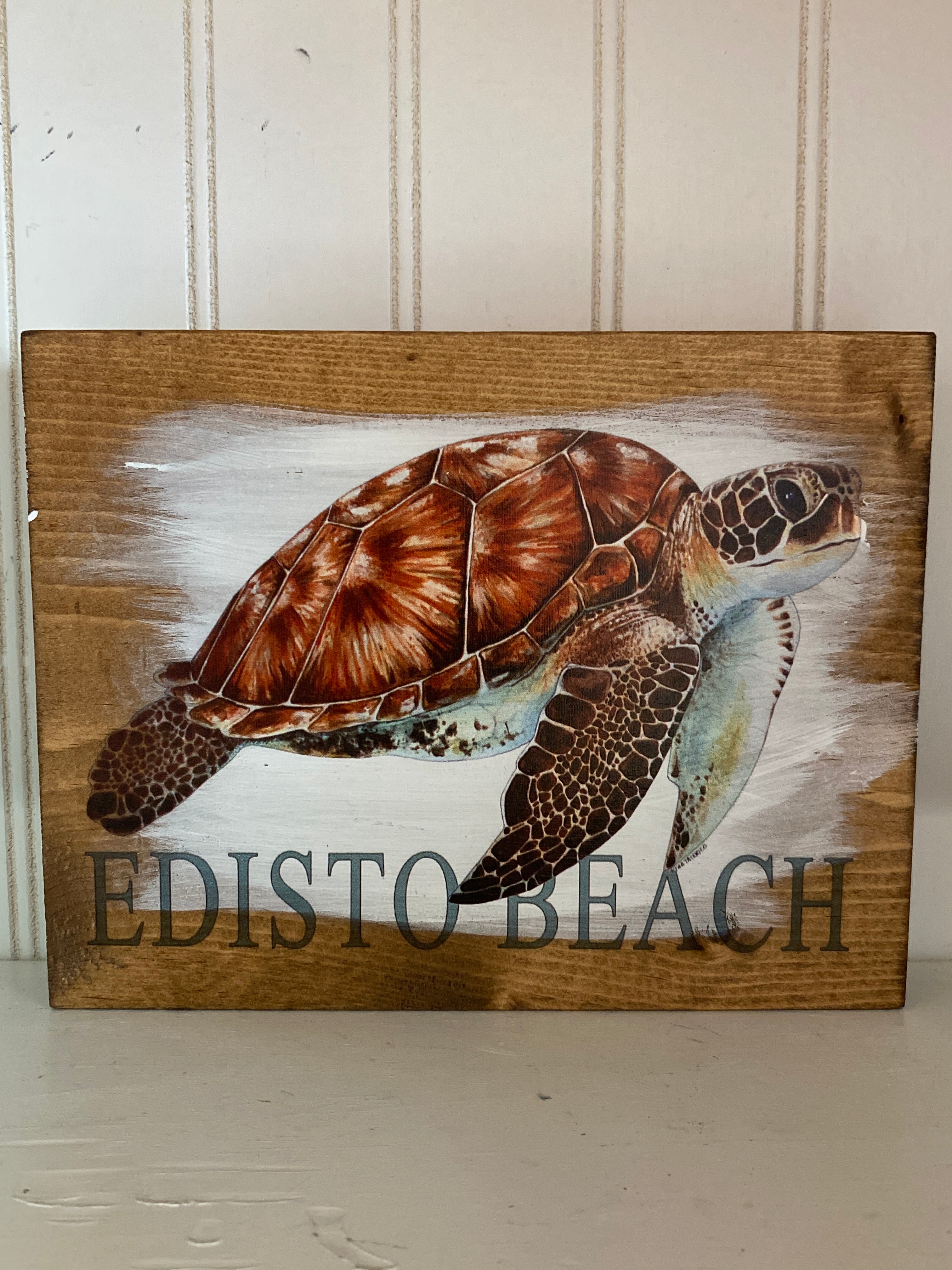 Turtle Edisto Beach Mini Sign