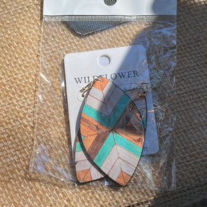 Wildflower painted earring